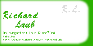 richard laub business card